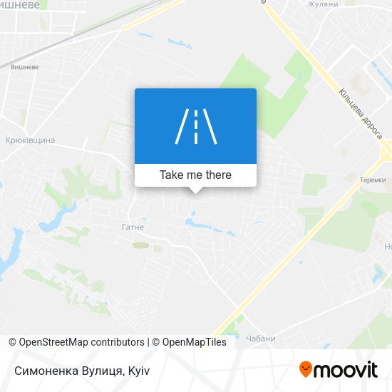 Симоненка Вулиця map