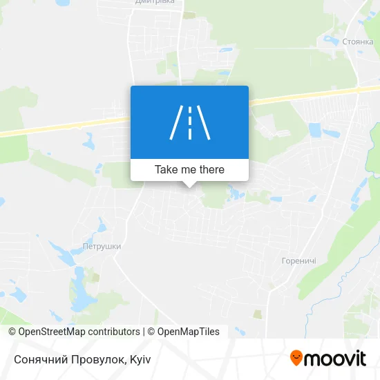 Карта Сонячний Провулок