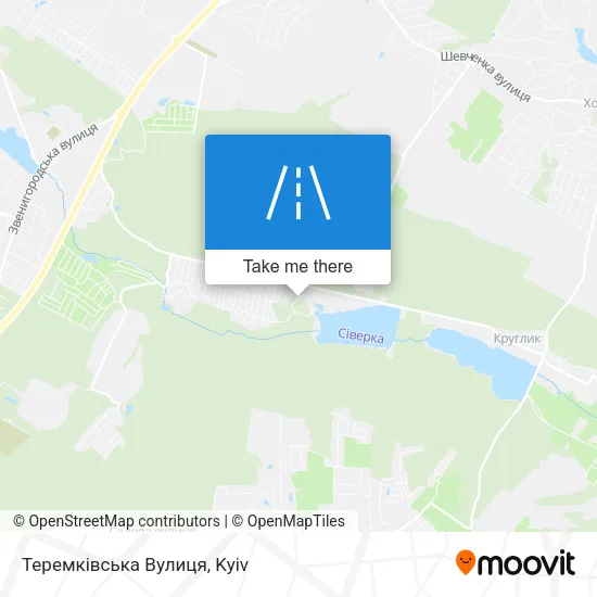 Карта Теремківська Вулиця