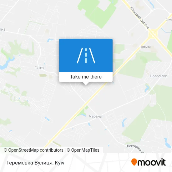 Карта Теремська Вулиця