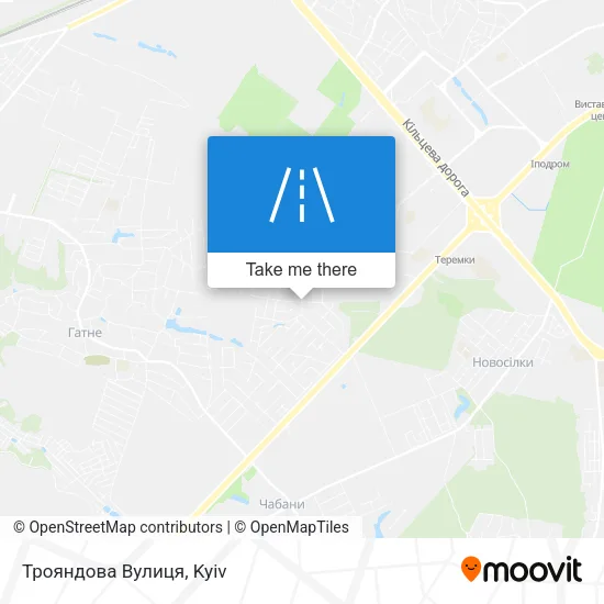 Карта Трояндова Вулиця