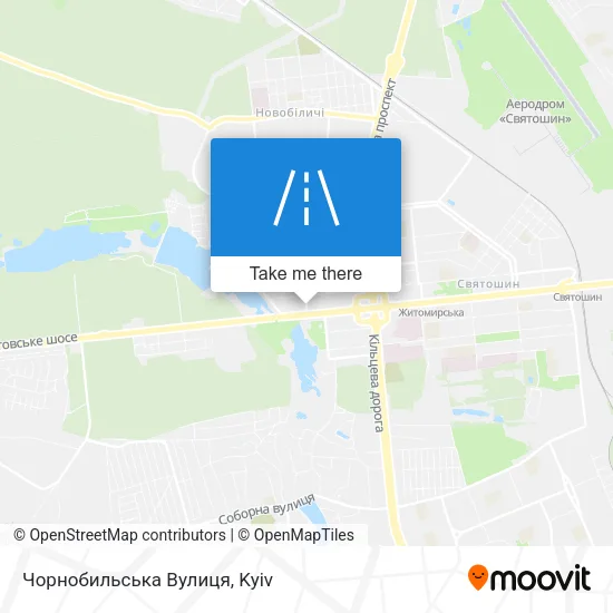 Карта Чорнобильська Вулиця