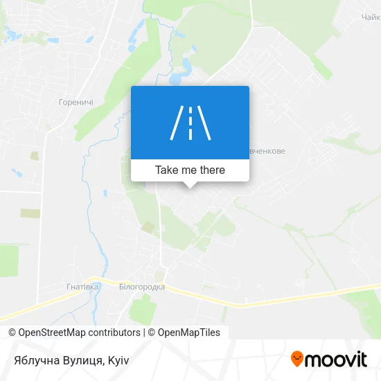 Карта Яблучна Вулиця