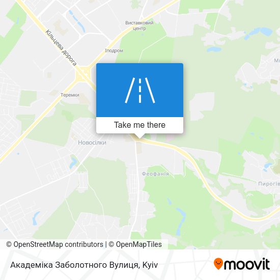 Карта Академіка Заболотного Вулиця
