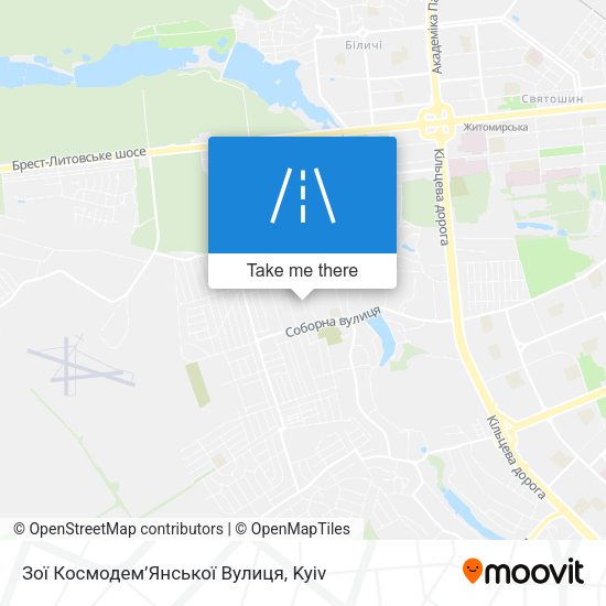 Зої Космодем’Янської Вулиця map