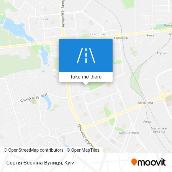 Сергія Єсеніна Вулиця map