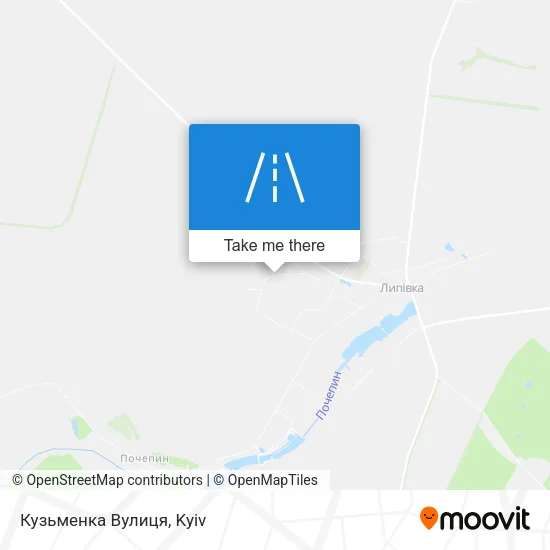 Карта Кузьменка Вулиця