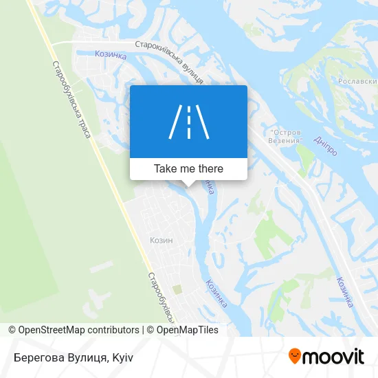 Карта Берегова Вулиця