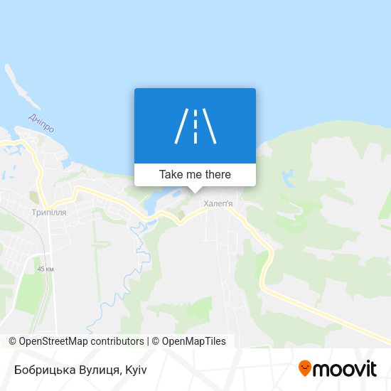 Бобрицька Вулиця map