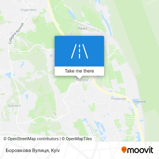 Карта Боровкова Вулиця