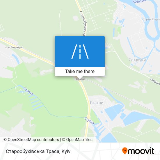 Старообухівська Траса map