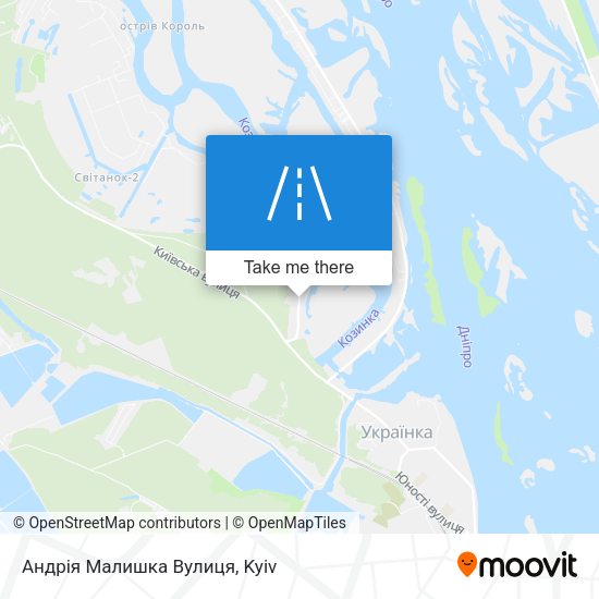 Андрія Малишка Вулиця map