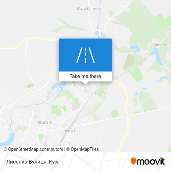 Карта Лисенка Вулиця
