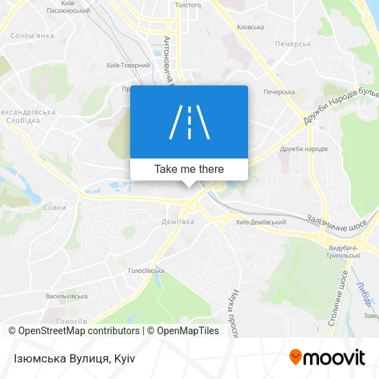 Карта Ізюмська Вулиця
