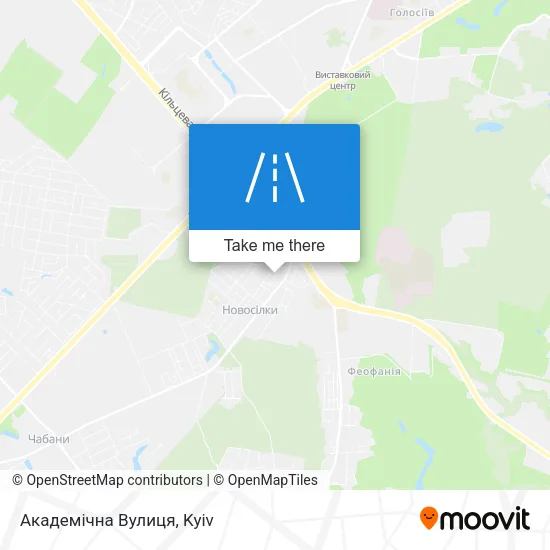 Карта Академічна Вулиця