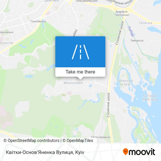 Квітки-Основ’Яненка Вулиця map