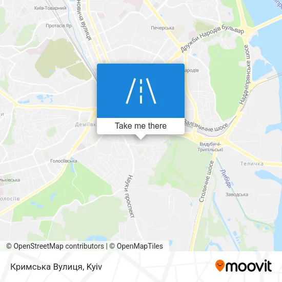 Карта Кримська Вулиця