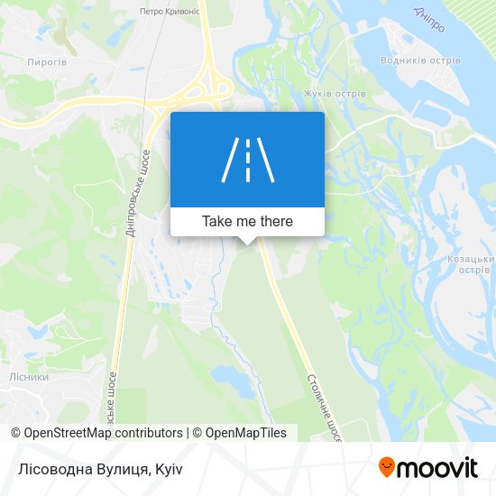 Карта Лісоводна Вулиця