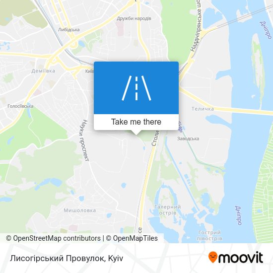 Карта Лисогірський Провулок