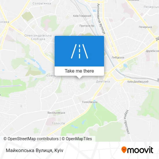 Карта Майкопська Вулиця