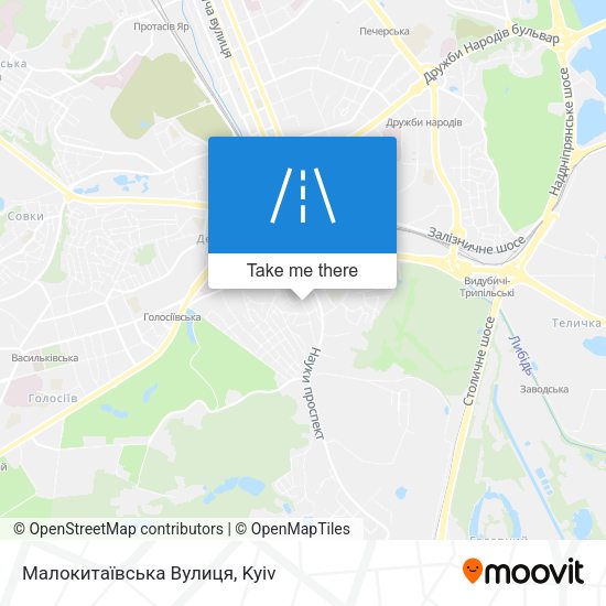 Малокитаївська Вулиця map