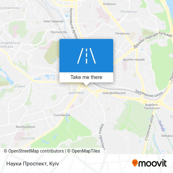Науки Проспект map
