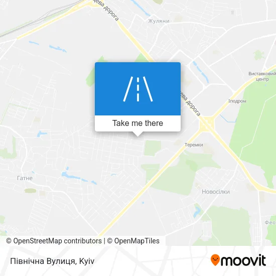 Карта Північна Вулиця