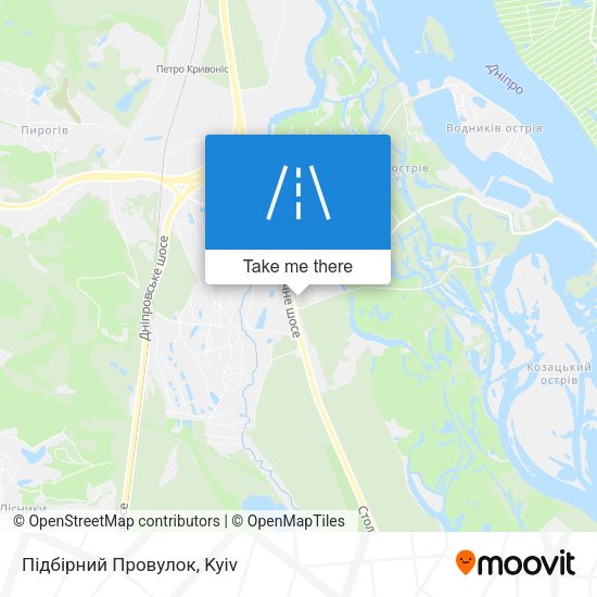 Підбірний Провулок map