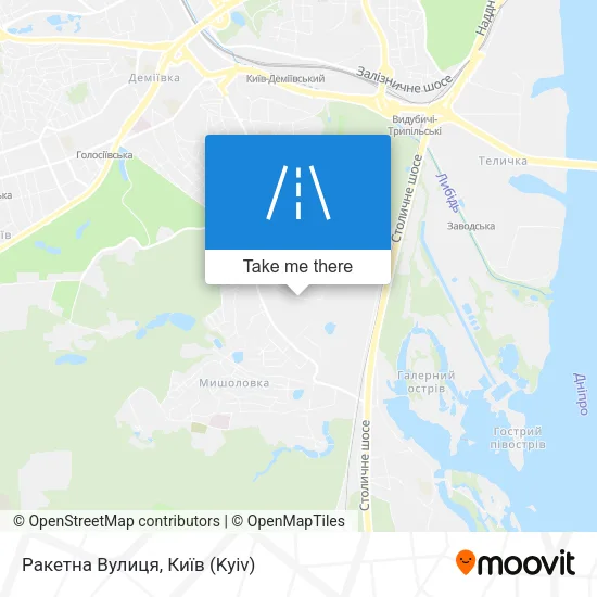 Карта Ракетна Вулиця