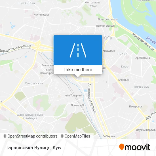 Карта Тарасівська Вулиця