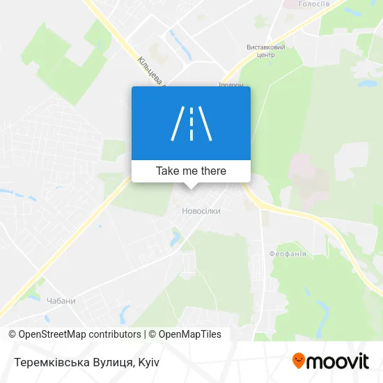 Карта Теремківська Вулиця