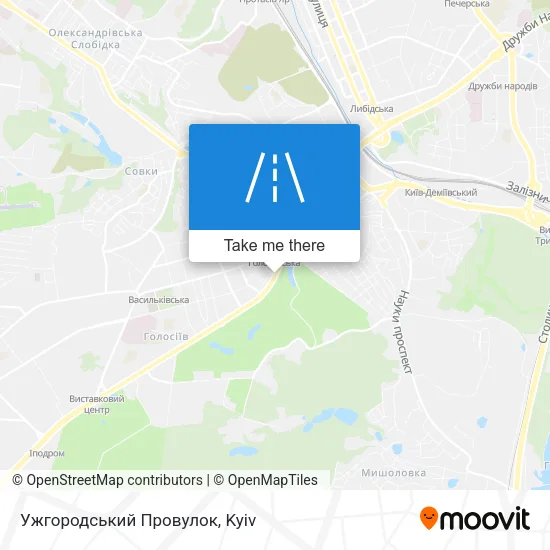 Карта Ужгородський Провулок