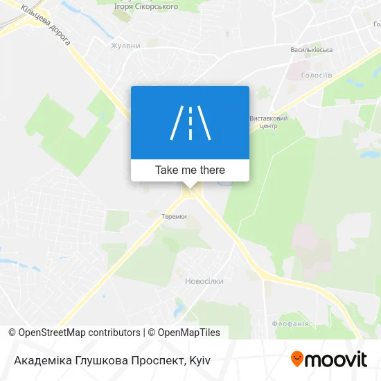 Академіка Глушкова Проспект map