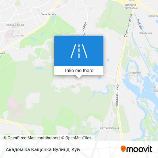 Академіка Кащенка Вулиця map