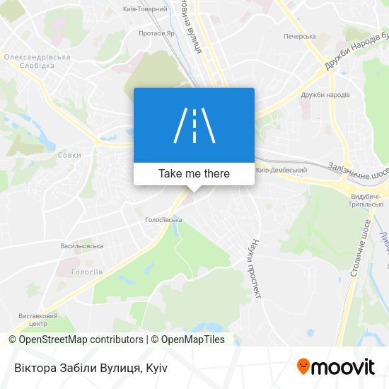 Віктора Забіли Вулиця map