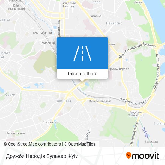 Дружби Народів Бульвар map