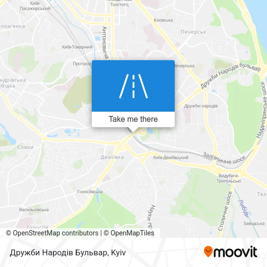 Дружби Народів Бульвар map