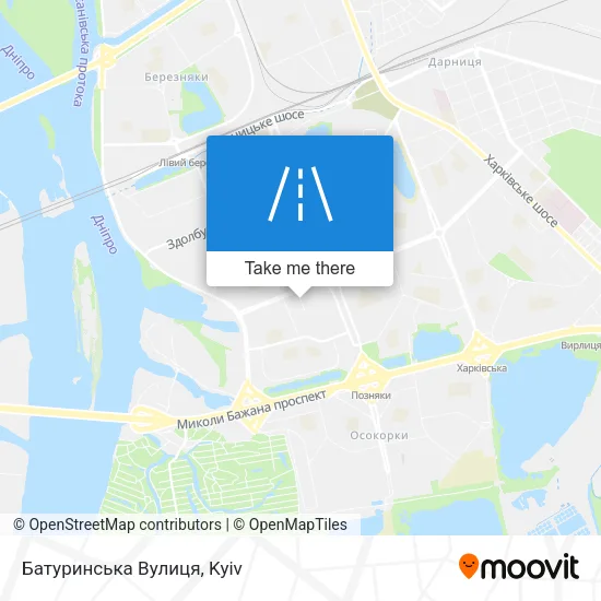 Карта Батуринська Вулиця