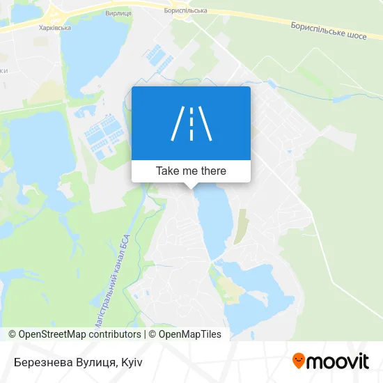 Карта Березнева Вулиця
