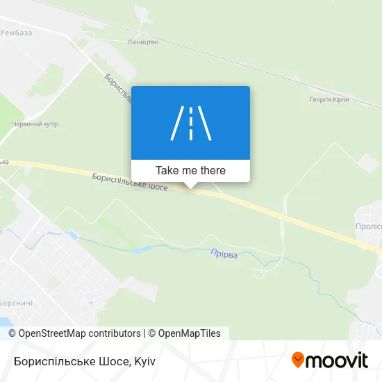 Карта Бориспільське Шосе
