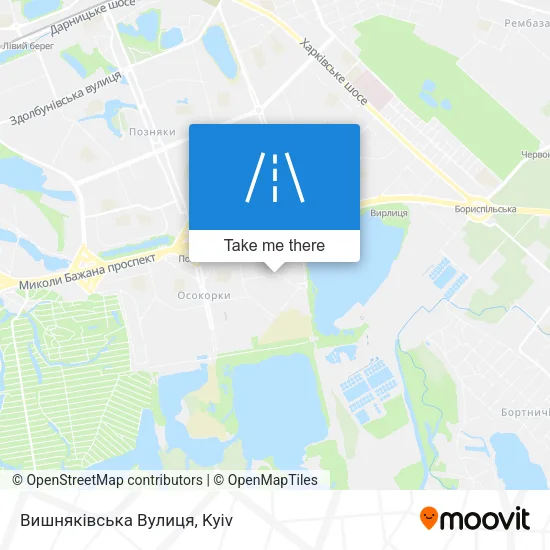 Карта Вишняківська Вулиця
