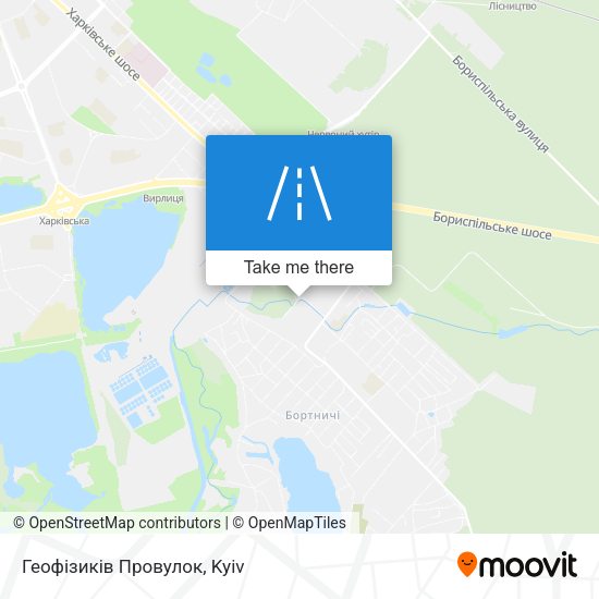 Геофізиків Провулок map