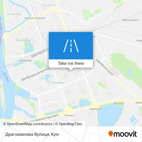 Карта Драгоманова Вулиця