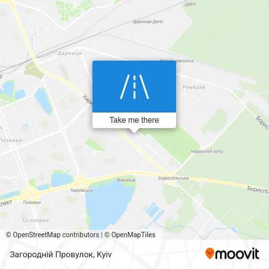 Карта Загородній Провулок