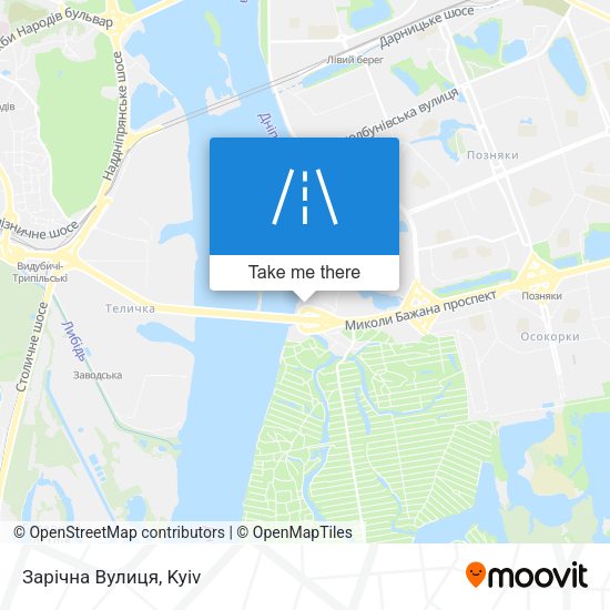 Зарічна Вулиця map