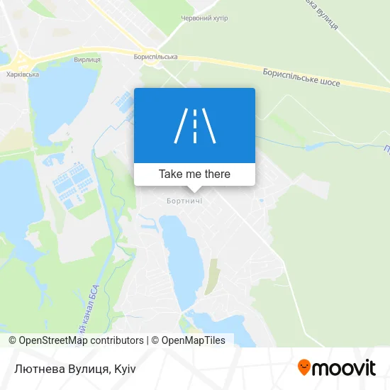 Карта Лютнева Вулиця