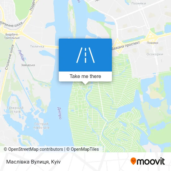 Карта Маслівка Вулиця