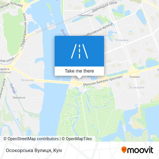 Осокорська Вулиця map