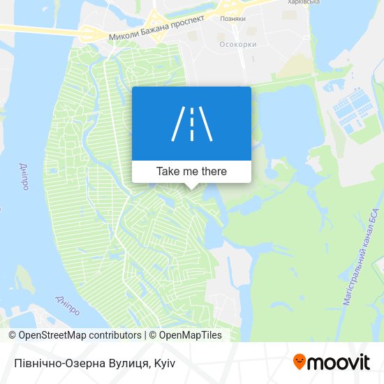 Північно-Озерна Вулиця map