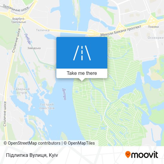 Підлипка Вулиця map